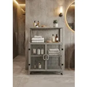 Hanah Home višenamenski ormarić Kron, 68,5 cm, sivi