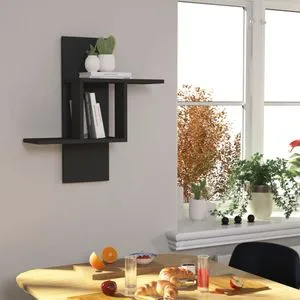 Hanah Home zidna polica Mill, 64 cm, antracit