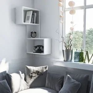 Hanah Home zidna polica Part, 47 cm, bela