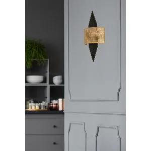 Hande - 8764-3P Crna i Bež Zidna Lampa