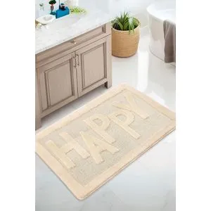 Happy - Cream Cream Bathmat