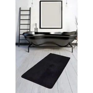 Havai - Black (80 x 140) Black Acrylic Bathmat