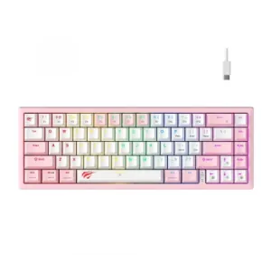 Havit KB874L Tastatura belo-roze