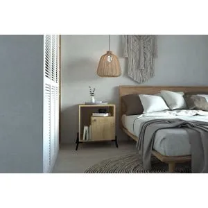 Hazal - Oak Oak
Black Nightstand