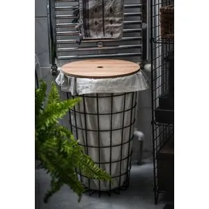 Hazel Oak
Black Laundry Basket