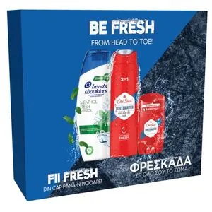 Head & Shoulders Menthol šampon 225ml + Old Spice Whitewater kupka 250ml + Old Spice stik 50ml gi...