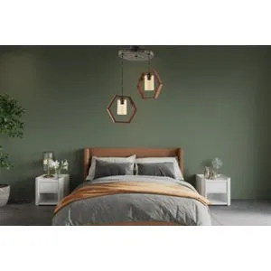 Hexagon Double Dark G Glass Brown
Black Chandelier