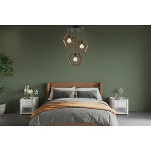 Hexagon Triple Dark B Brown
Black Chandelier