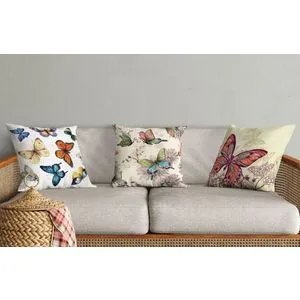 HMI-KIR-103 Multicolor Cushion Cover Set (3 Pieces)
