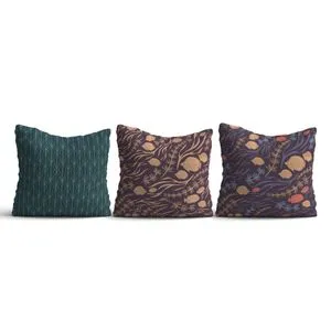 HMI-KIR-107 Multicolor Cushion Cover Set (3 Pieces)