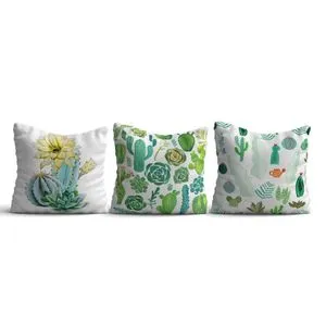 HMI-KIR-112 Multicolor Cushion Cover Set (3 Pieces)