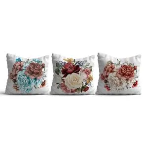 HMI-KIR-114 Multicolor Cushion Cover Set (3 Pieces)
