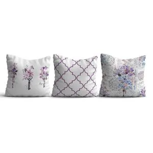 HMI-KIR-118 Multicolor Cushion Cover Set (3 Pieces)