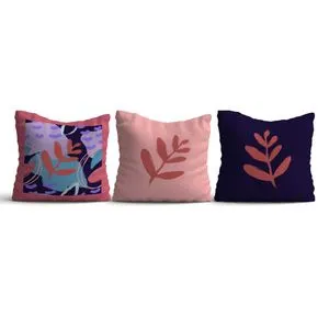HMI-KIR-125 Multicolor Cushion Cover Set (3 Pieces)