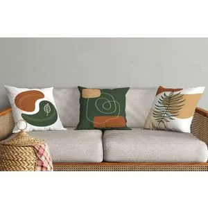 HMI-KIR-126 Multicolor Cushion Cover Set (3 Pieces)