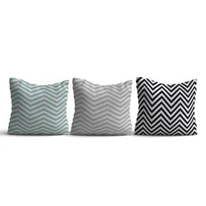 HMI-KIR-98 Multicolor Cushion Cover Set (3 Pieces)