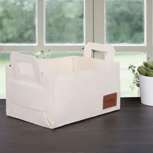 HMY - 6266 Cream Felt Basket