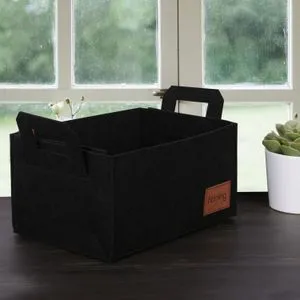 HMY - 6267 Black Felt Basket