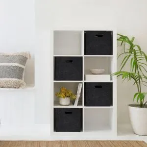 HMY-6355 Black Felt Desk Organizer Set (4 Pieces)