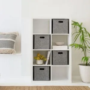 HMY-6356 Grey Felt Desk Organizer Set (4 Pieces)
