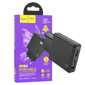 hoco memory Punjač kućni, brzi, PD20W + QC3.0 Dual Port - N38 Delgado EU