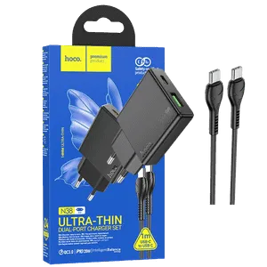 hoco memory Punjač kućni, brzi, PD20W + QC3.0 Dual Port - N38 Delgado type C