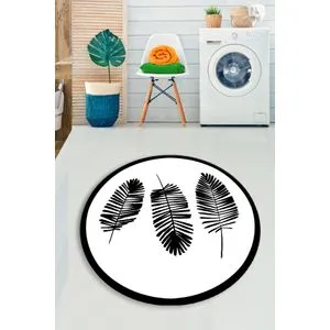 Hoja (100) Crno-Bela Kupatilska Prostirka