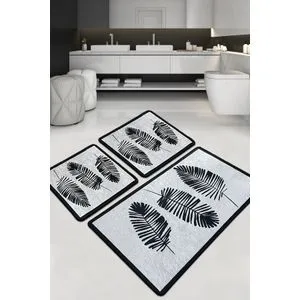 Hoja Djt Multicolor Bathmat Set (3 Pieces)