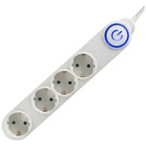 home Produžni kabel, 4 utičnice, 3 x 1,5 mm², 5 met., beli - NV 04TK-5/WH/1.5