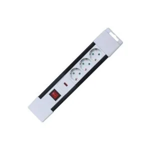 HOME Razvodnik 3 mesta 2m 1.5mm2 + prekidač i zaštita NVP03K/WH