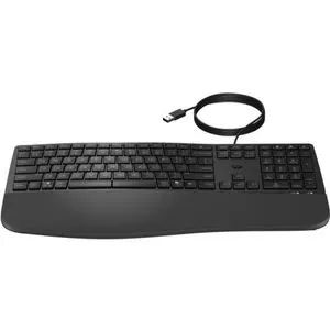 HP 8T6M2AA 485 Comfort Wired Keyboard, Black, YU