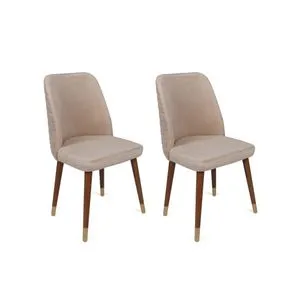 Hugo-387 V2 Set Stolica u Krem Zlatnoj (2 Komada)