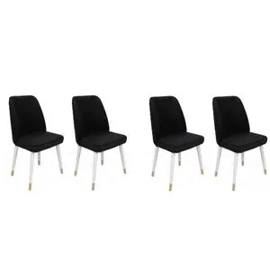 Hugo-406 V4 Black
White
Gold Chair Set (4 Pieces)