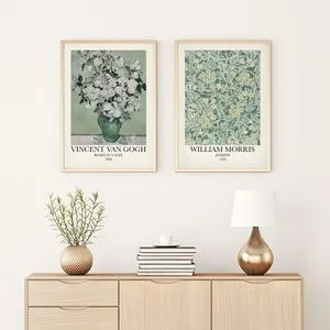 Huhu271 - Dekorativna Slika u Ramu od MDF-a 50 x 70 cm, Višebojna (2 Komada)