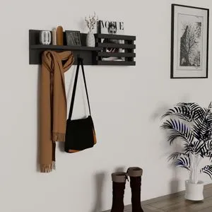 Huso - Antracitni Stalak za Predsoblje