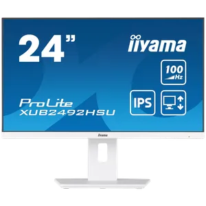 IIyama XUB2492HSU-W6 WHITE Monitor 23.8" IPS 1920 x 1080 @100Hz 16:9 250 cd/m² 1300:1 0.4ms HDMI ...
