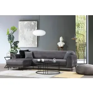 Image Corner Left ( Chl-3R ) - Anthracite Anthracite Corner Sofa-Bed