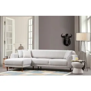 Image Corner Left ( Chl-3R ) - Beige Beige Corner Sofa-Bed