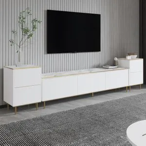 Imaj - Marble, White White Marble
Gold TV Unit