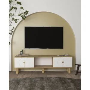 Inci Bohem - Sapphıre Oak, White Sapphire Oak
White TV Stand