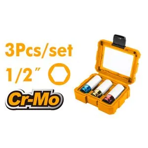 INGCO 3-delni set nasadnih ključeva 1/2” sa zaštitom HNMLNS031
