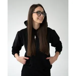 Innovation X Ženski duks sa kapuljačom - crni