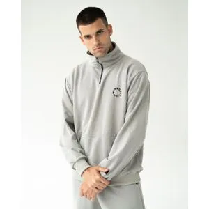 Innovation X Muški Duks Half Zip - Led Sivi