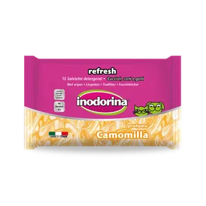 Inodorina Vlažne maramice za mačiće i štence Refresh Chamomile 15 kom