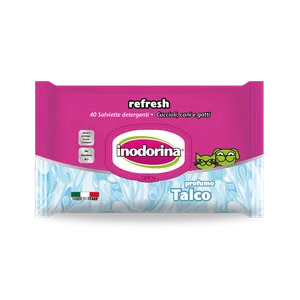 Inodorina Vlažne maramice za mačiće i štence Refresh Talcum 40 kom