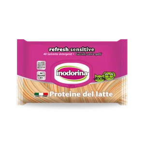 Inodorina Vlažne maramice za mačiće i štence Sensitive Milk Protein 40 kom