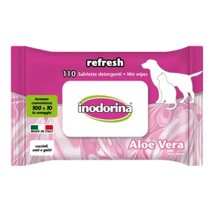 Inodorina Vlažne maramice za pse i mačke Refresh Aloe Vera 110 k