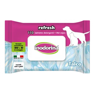 Inodorina Vlažne maramice za pse i mačke Refresh Talcum 110 kom