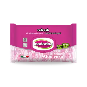 InodorinaVlažne maramice za mačiće i štence Refresh Aloe Vera 40 kom