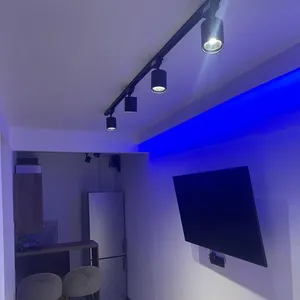 Šinska rasveta Crna Komplet 2m-4topa